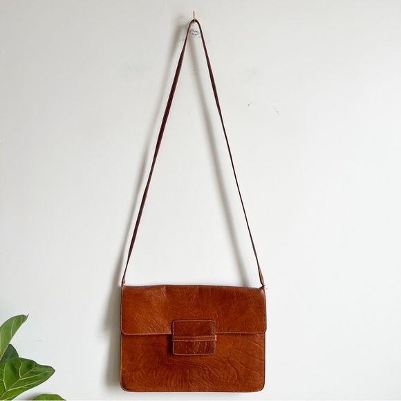 Furla Handbags - Vintage FURLA Crocodile Shoulder Leather Bag Brown Made In Italy